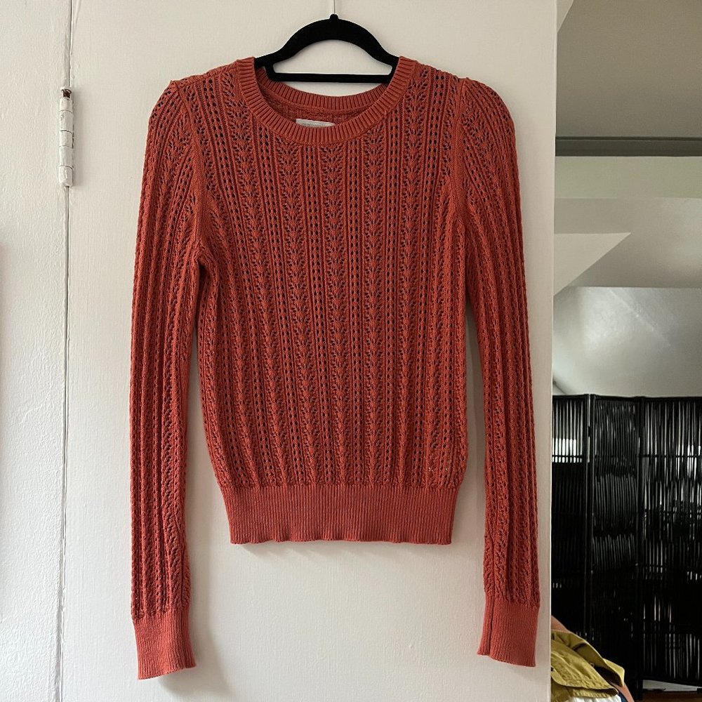 Bardot Pointelle Sweater - XS